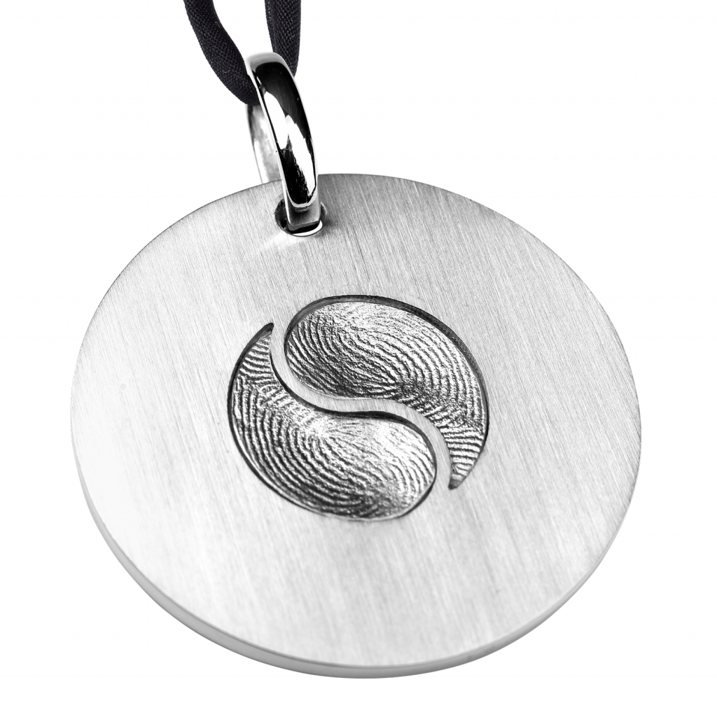 Bestattungen Grandjean EM03SS Erinnerungsmuenze YinYang Erinnerungsschmuck