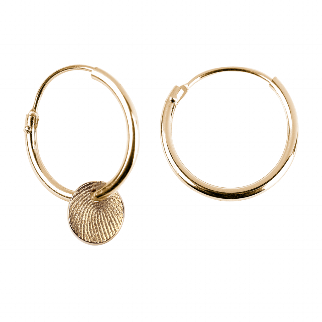 Bestattungen Grandjean GC0410GG Goldstueckchen Creolen Erinnerungsschmuck